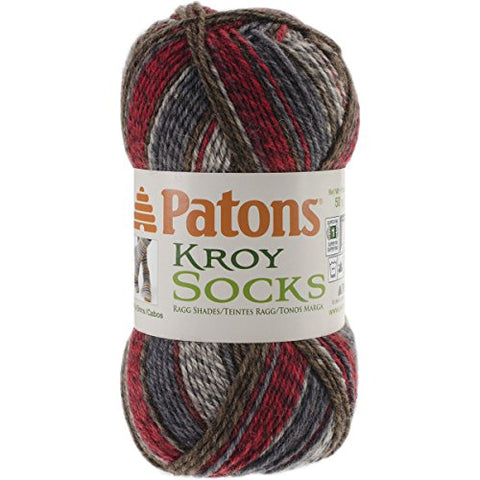 Patons Kroy Yarn Grey Brown Marl 166 Yards 1.75 OZ