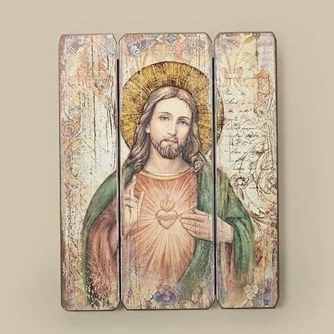 Joseph Studio 15"H Sacred Heart Decorative Panel