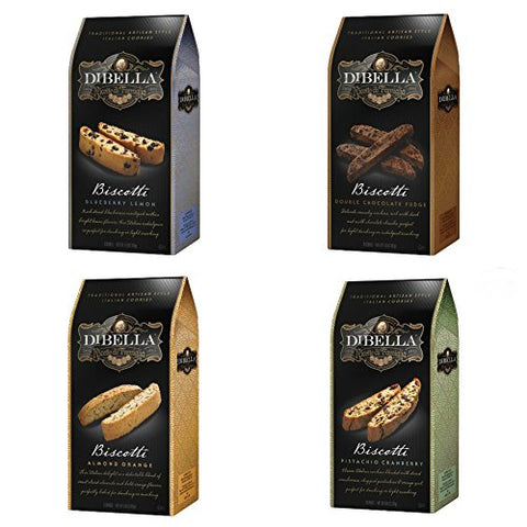 Pistachio Cranberry Gable Box 6ct and Blueberry Lemon Gable Box 6ct and Almond Orange Gable Box 6 ct and Double Chocolate Fudge Gable Box 6ct (6.6 oz.)