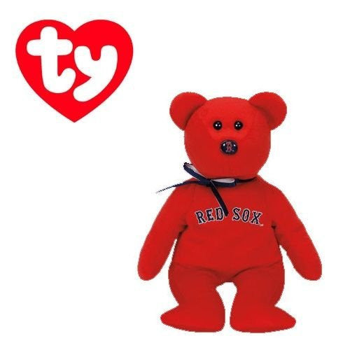 Boston RedSox MLB Sports Beanie Baby Bear Plush, 8-Inch