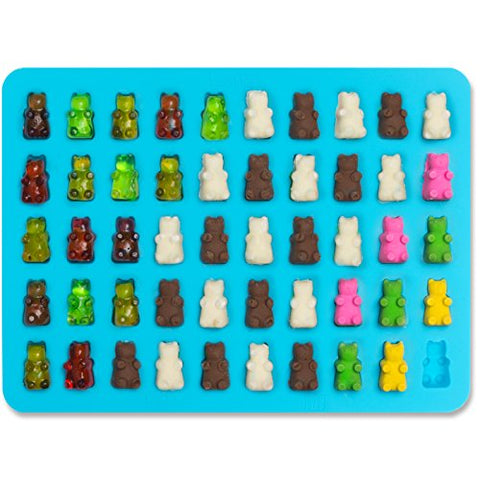 50 Cavity Silicone Bear Shape Baking Ice Cube Tray Candy Chocolate Molds Making Gummy