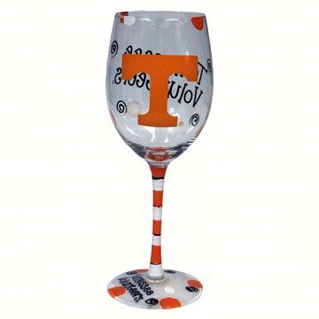 Jenkins Tennessee Volunteers Wine Glass. Holds 12 oz.