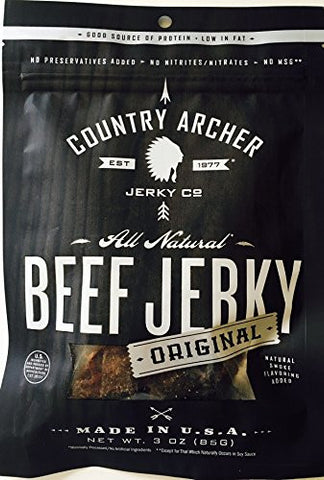 COUNTRY ARCHER, BEEF JERKY ORIGINAL 3OZ