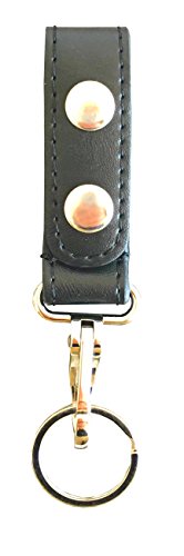 AIR-TEK KEY HOLDER STANDARD METAL CLIP,  SMOOTH (Fits 2-1/4" Belt)- Brass Snaps