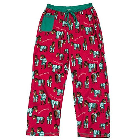 Lazy One I Don't Do Mornings Horse - 298, Women's PJ Pant, XL