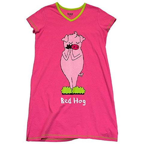 Lazy One V-Neck Nightshirts, Bed Hog, S - M