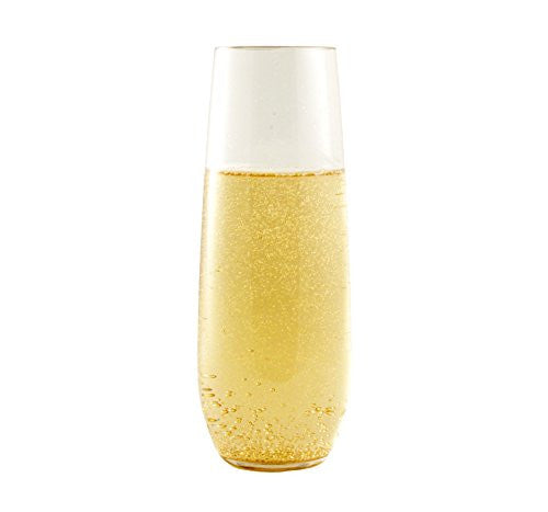 Stemless Tritan  Champagne Flute 8 oz. Rim-full