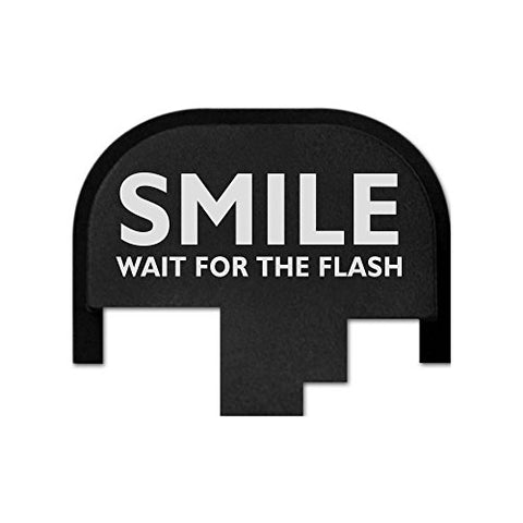 REAR SLIDE PLATE FOR SW M&P 9MM - SMILE WAIT FOR FLASH
