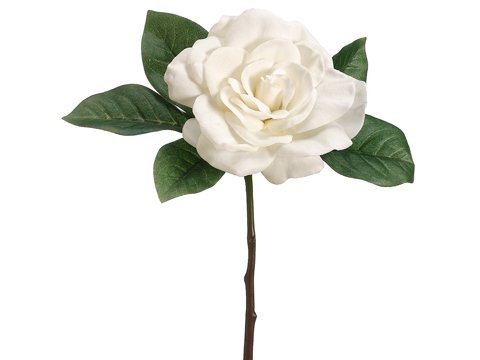 Silk Gardenia Pick in Cream 11" Tall