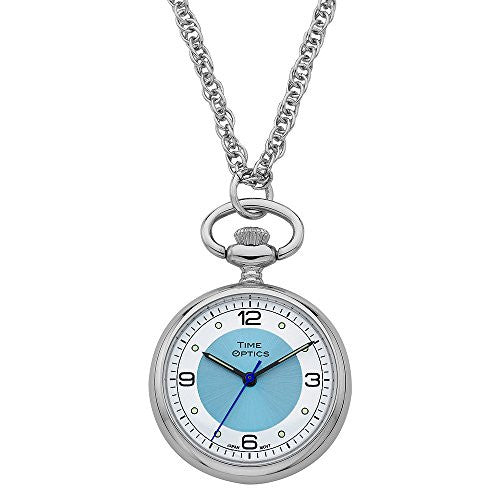 Open Face ST Pendant Watch, Blue Sunray Dial