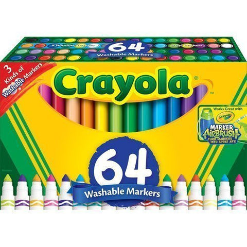 64 ct. Ultra-Clean Washable, Broad Line Markers, Variety Pack