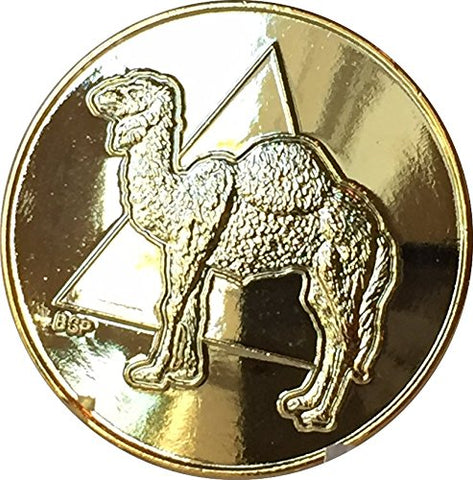 Specialty Finish Medallion, Gold-plate 22k, Camel