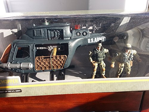 "US Army Chopper with 2 Soldiers