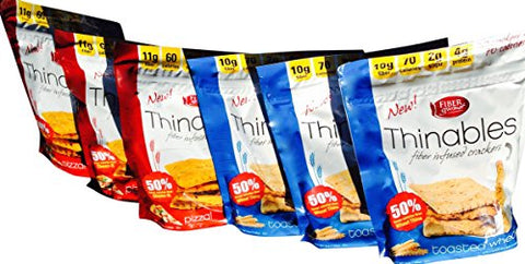 Thinables Crackers, Wheat and Pizza (Cheese) Flavor, 6 oz