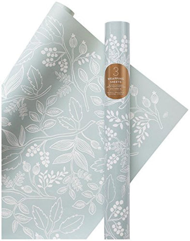 Spearmint Blossoms Gift Wrap Set of 3