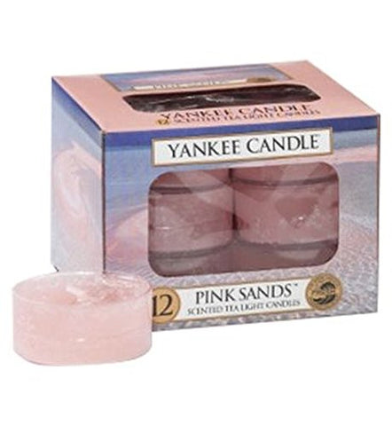 Candles, Scented Tea Lights, Pink Sands, Spring, 0.35 ounces apiece (box of 12)