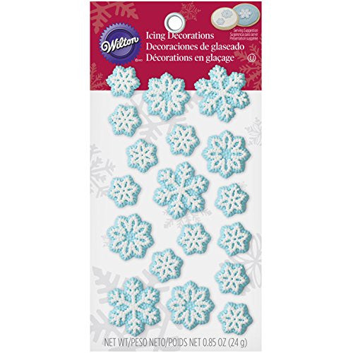 Wilton Icing Decorations - Snowflakes - Assorted (18 pcs)