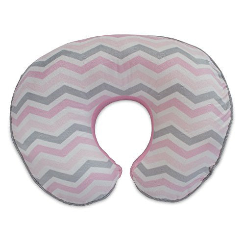 Luxe Slipcover - Chevron, Gray/Pink