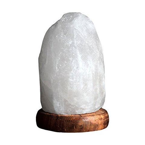 White Himalayan Salt Crystal Lamp with USB