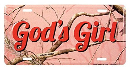 Auto Tag Frame-Realtree-Gods Girl-Pink Camo