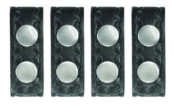 AIR-TEK BELT KEEPERS FOR 2-1/4" BELT, BASKET WEAVE (Standard 7/8")- Nickel Snaps 4-PK