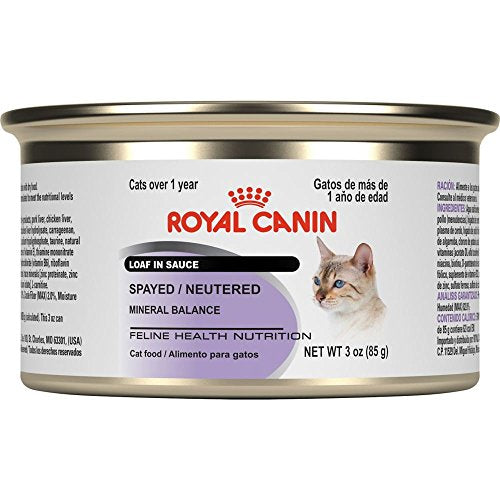 Feline Health Nutrition Spayed/Neutered Canned Cat Food, Loaf In Sauce, 3 oz