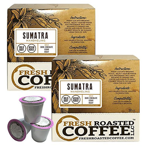 Fresh Roasted Coffee, Sumatra Mandheling, Single Serve Cups, 36-Ct