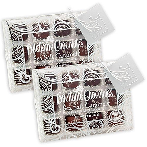 Hand Dipped Chocolates Salted Caramels - (12 pcs) Caramels in Dark & Milk Chocolat 4.2 oz.