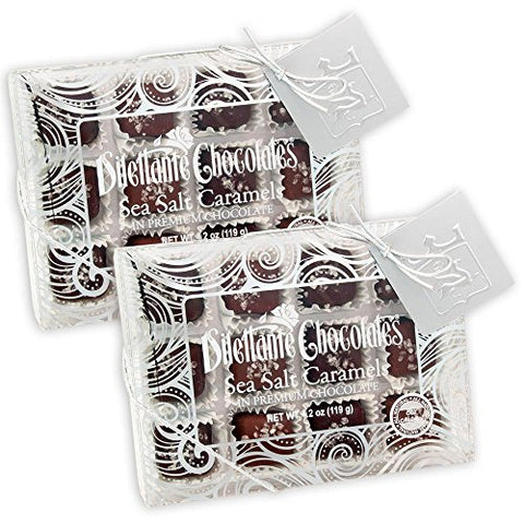 Hand Dipped Chocolates Salted Caramels - (12 pcs) Caramels in Dark & Milk Chocolat 4.2 oz.