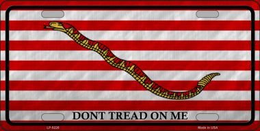DONT TREAD ON ME CULPEPER NOVELTY WHOLESALE METAL LICENSE PLATE LP-8226