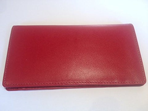 Checkbook With Pen Holder, Red/Toffee