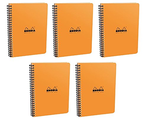 Rhodia Classic Meeting Book, Orange, Lined, 6 ½ x 8 ¼