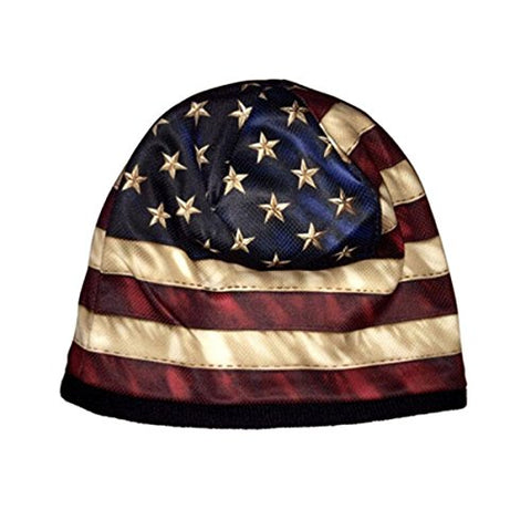 American Flag Beanie, Black