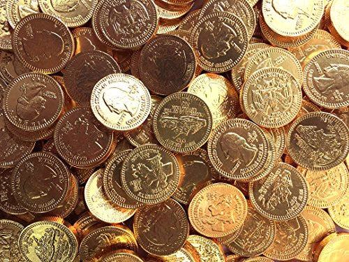 Bulk Chocolate Gold Coins, 710 coins/5lb bag, 1.125"