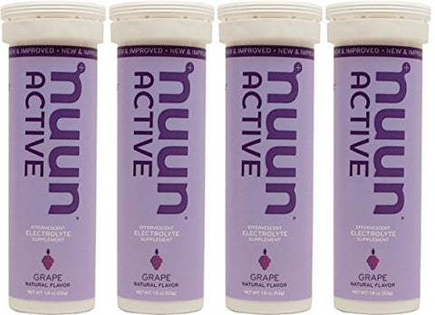 nuun New Active Hydrating Electrolyte Tablets, Grape, 4 Count