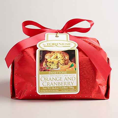 Torinese Orange and Cranberry Panettone - 26.4 oz