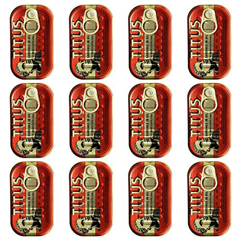 TITUS Sardines in Vegetable Oil  4.3oz