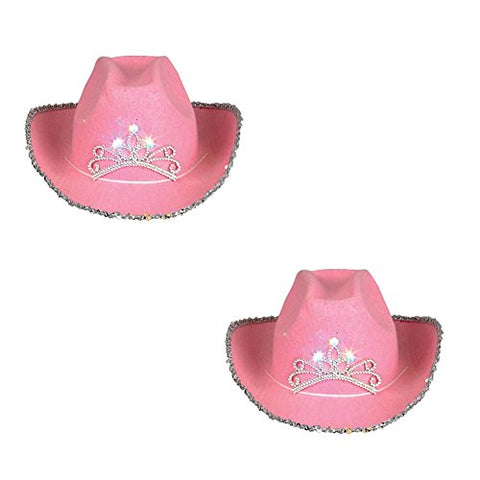 Rhinestone Cowgirl Hat - Pink