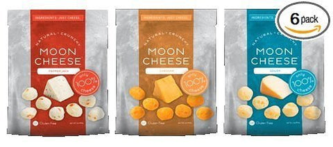 Moon Cheese (2Oz) - 2 Medium Cheddar, 2 Pepper Jack and 2 Gouda