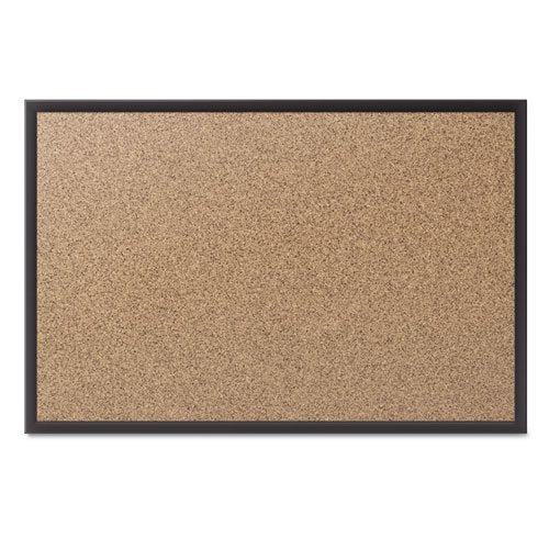Quartet Classic Cork Bulletin Board, 60" X 36", Black Aluminum Frame