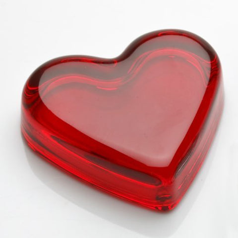 Heart Paper Weight Red, 3.5-inch