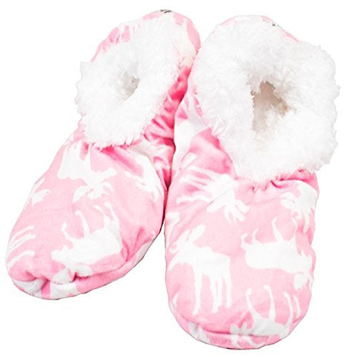 Lazy One Pink Classic Moose - 255, Fuzzy Feet Pink, S - M
