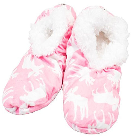 Lazy One Pink Classic Moose - 255, Fuzzy Feet Pink, S - M