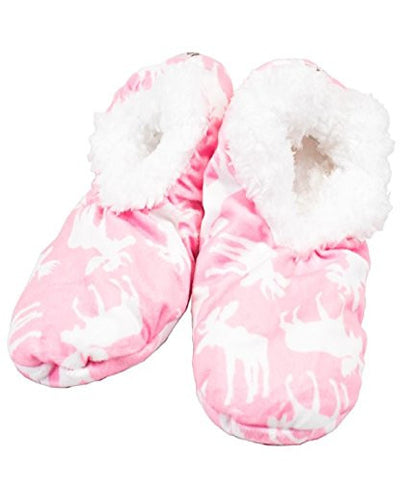 Lazy One Pink Classic Moose - 255, Fuzzy Feet Pink, L - XL