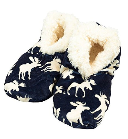 Lazy One Blue Classic Moose - 256, Fuzzy Feet Blue, S - M