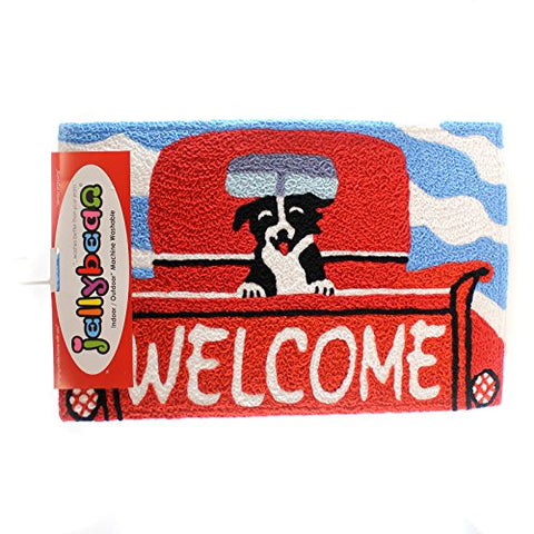 Welcome Pup, Jellybean Rug 21" x 33"