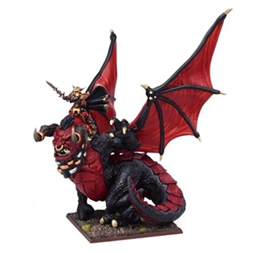 Kings of War - Abyssal Dwarfs, Supreme Iron-caster on Great Winged Halfbreed