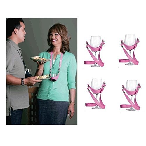 Wine Yoke Wine Glass Holder, Pink