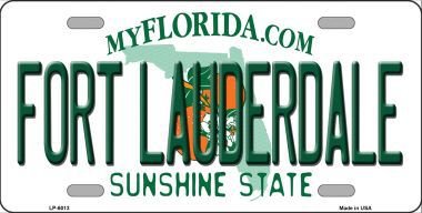 FORT LAUDERDALE FLORIDA NOVELTY WHOLESALE METAL LICENSE PLATE LP-6013