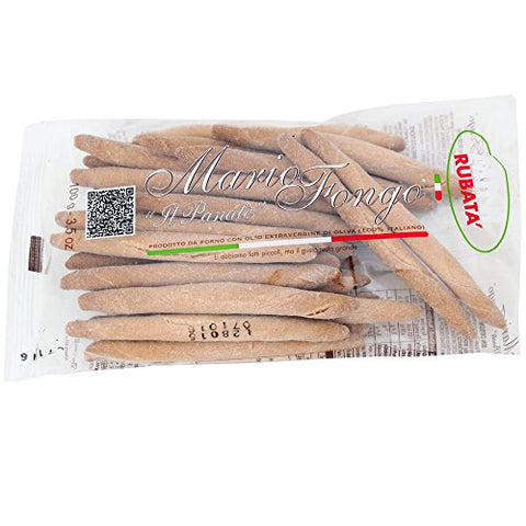 Italian Mario Fongo Gourmet Crackers Mini Rubata Breadsticks w/ display box - 3.53oz (100gm)
